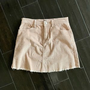 Corduroy denim mini skirt